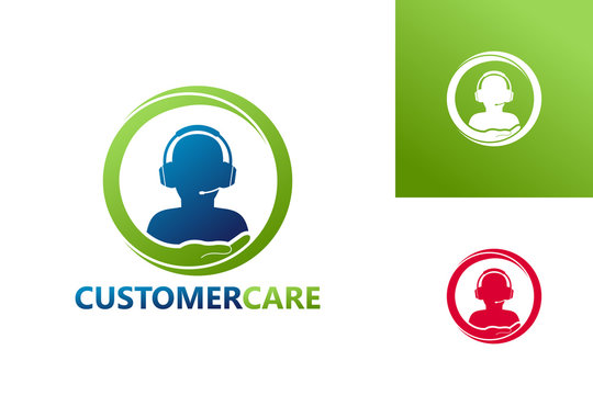 Customer Care Logo Template Design Vector, Emblem, Design Concept, Creative Symbol, Icon