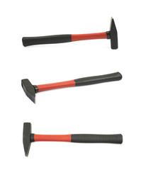 Red hammer tool isolated