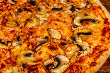 Pizza with mushroom