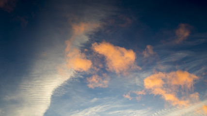 Fototapeta na wymiar Clouds at sunset, dramatic sky