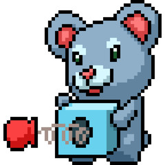 Fototapeta premium vector pixel art koala toy