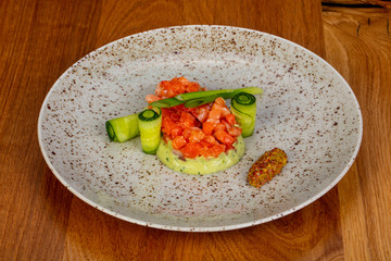 Tartar with salmon