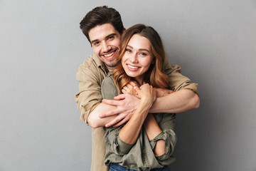 Fototapeta Lovely young couple hugging obraz