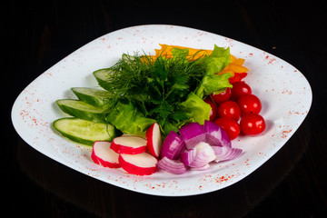 Fresh vegetables plate