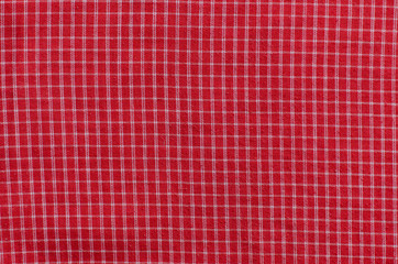 Texture of Red Gingham Fabric.