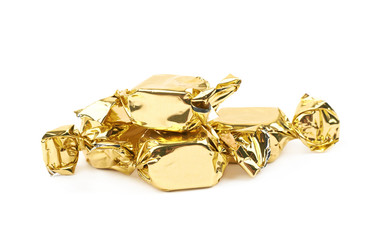 Wrapped candies isolated