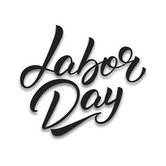 Fototapeta premium Labor Day. Hand lettering design for USA Labor Day