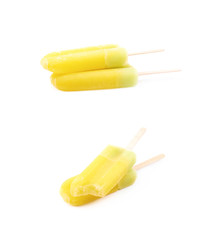 Frozen juice popsicle isolated