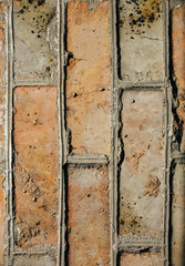 Old bricks wall texture background outdoors. Vintage wall.