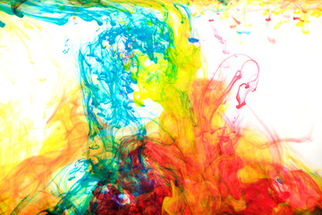 inks in water, color abstraction