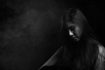 broken heart lonely lady can cry from falling in love