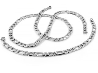 Jewelry set. Chain and bracelet. Stainless steel.