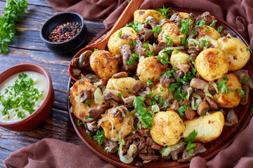 sauteed new Potatoes with Wild porcini