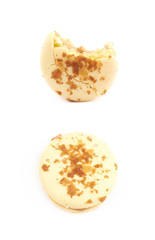 Sweet macaroon confection isolated