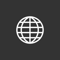 Internet simple outline icon. Go to web sign. Internet symbol