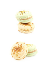 Sweet macaroon confection isolated