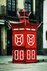 Red kiosk in Oporto