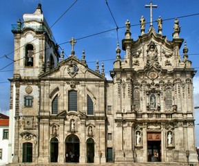 Facades of the churches of Carmo and Carmelitas