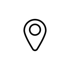 Location icon sign vector illustration. Geo location pin symbol for navigation application or web site design