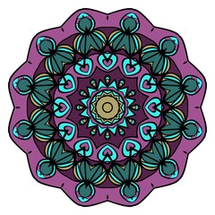 Flower Mandala. Vintage decorative ornament. Oriental pattern, vector illustration.