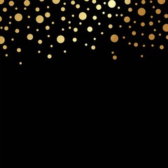 Beautiful festive background with falling gold circles vector © Wiktoria Matynia