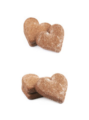 Chocolate ginger cookie isolated