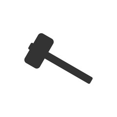 Hammer icon. Vector illustration, flat design.