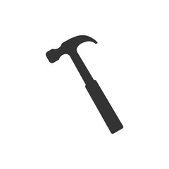 Hammer icon. Vector illustration, flat design.