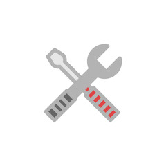 Settings icon. Simple flat style outline maintenance icon