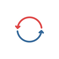 Reload refresh icon for simple flat style ui design