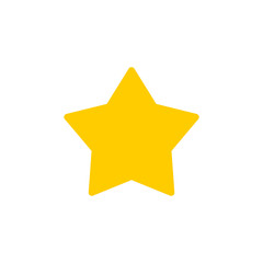 Star icon simple flat style outline vector sign