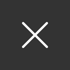 Close icon simple flat web navigation sign