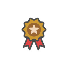 Quality vector icon badge medal flat illustration
