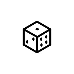 Dice icon simple flat style vector illustration