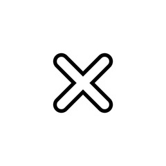 Fototapeta premium Close icon simple flat web navigation sign