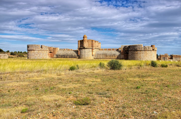 Fototapeta na wymiar Salses Fort - Fort de Salses in France