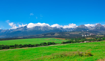 Fototapeta na wymiar Beautiful summer landscape with mountains, Slovakia