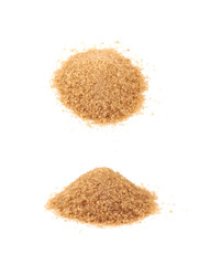 Pile of brown sugar isolated
