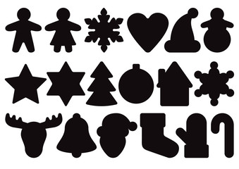 Gingerbread silhouette set