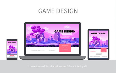 Cartoon Game Design UI Concept