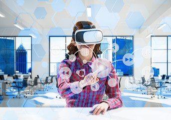 Conceptual image of virtual reality technology