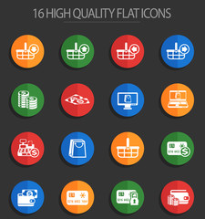 e-commerce 16 flat icons