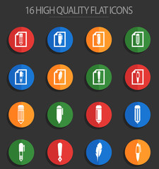 edit 16 flat icons