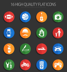 father day 16 flat icons