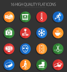ice rink 16 flat icons