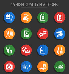 job search 16 flat icons