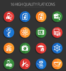 job search 16 flat icons