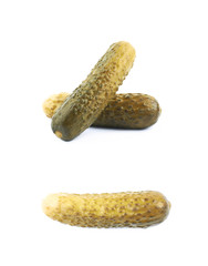 Pile of pickles isolated