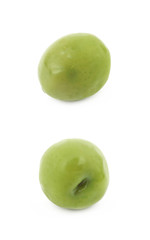 Single olive isolated