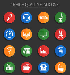 office 16 flat icons